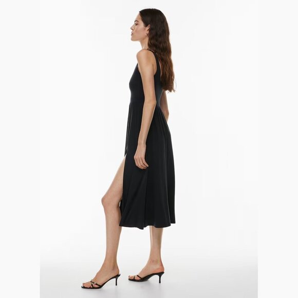 Aritzia Wilfred Black Market Slit Midi Dress Size Small 47786 - Picture 4 of 16